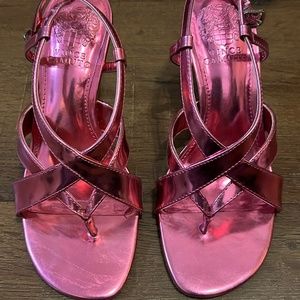 WORN ONCE Pink Metallic Heels